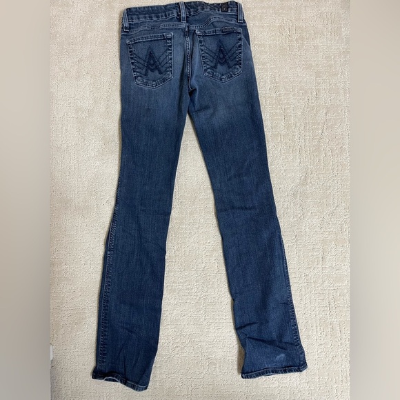 7 For All Mankind Dark Blue Straight Leg Jeans women’s size 25 - Picture 3 of 3